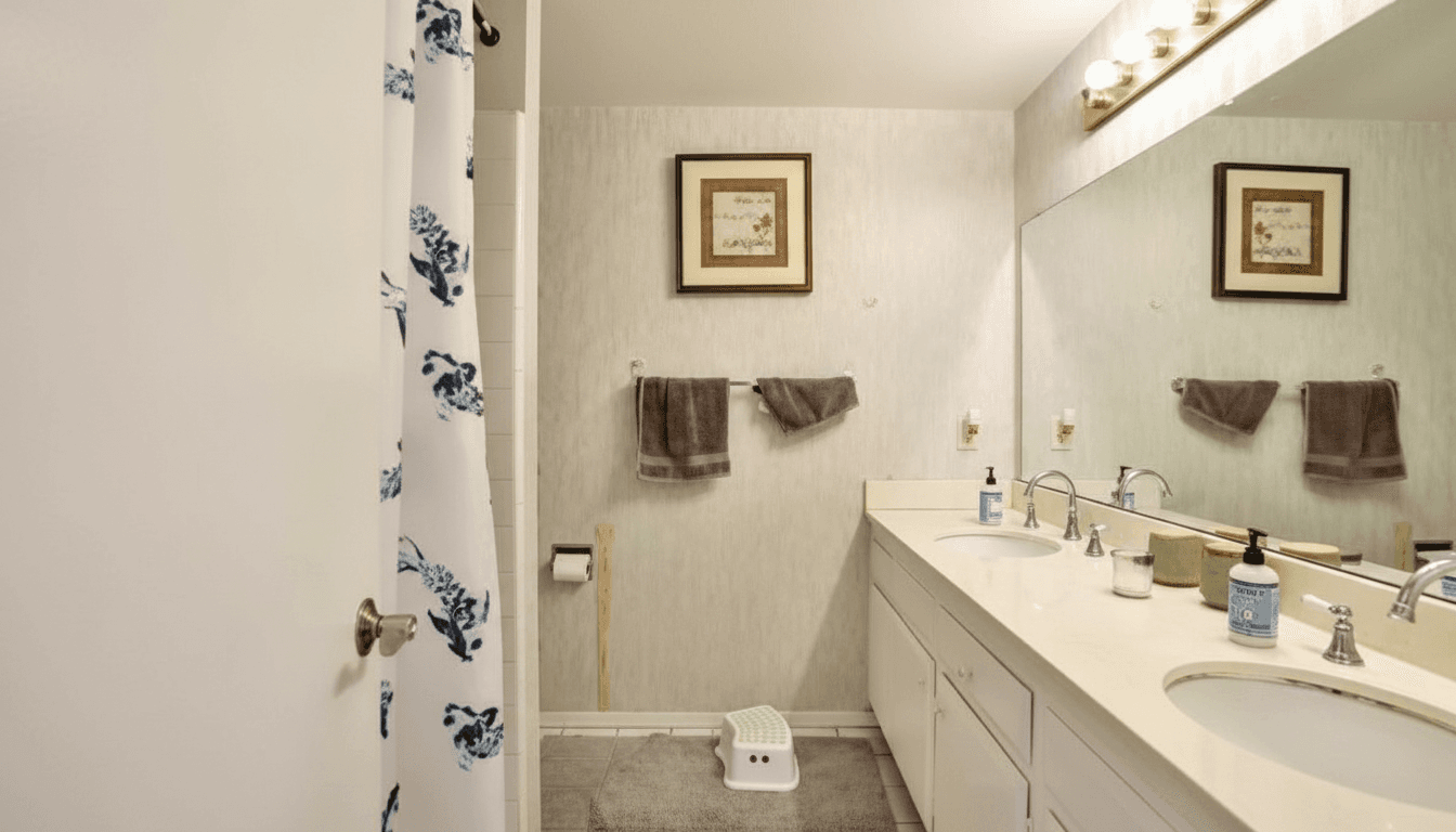 Bathroom view from supplied property imagery